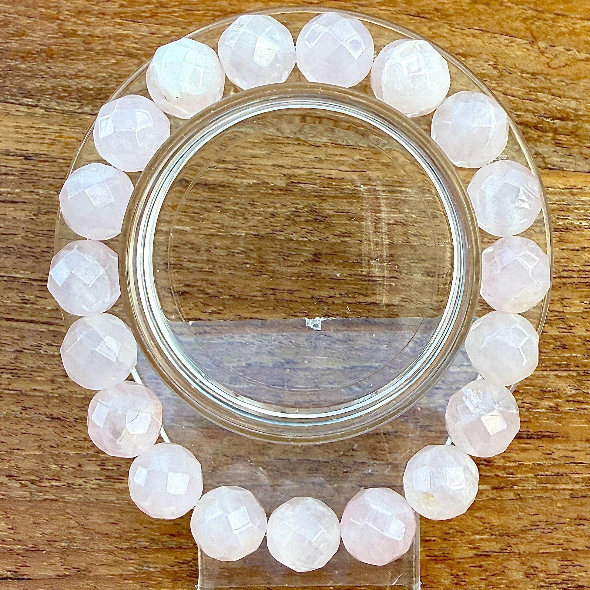 Bracelet quartz rose pierre semi précieuse