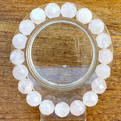 Bracelet quartz rose pierre semi précieuse