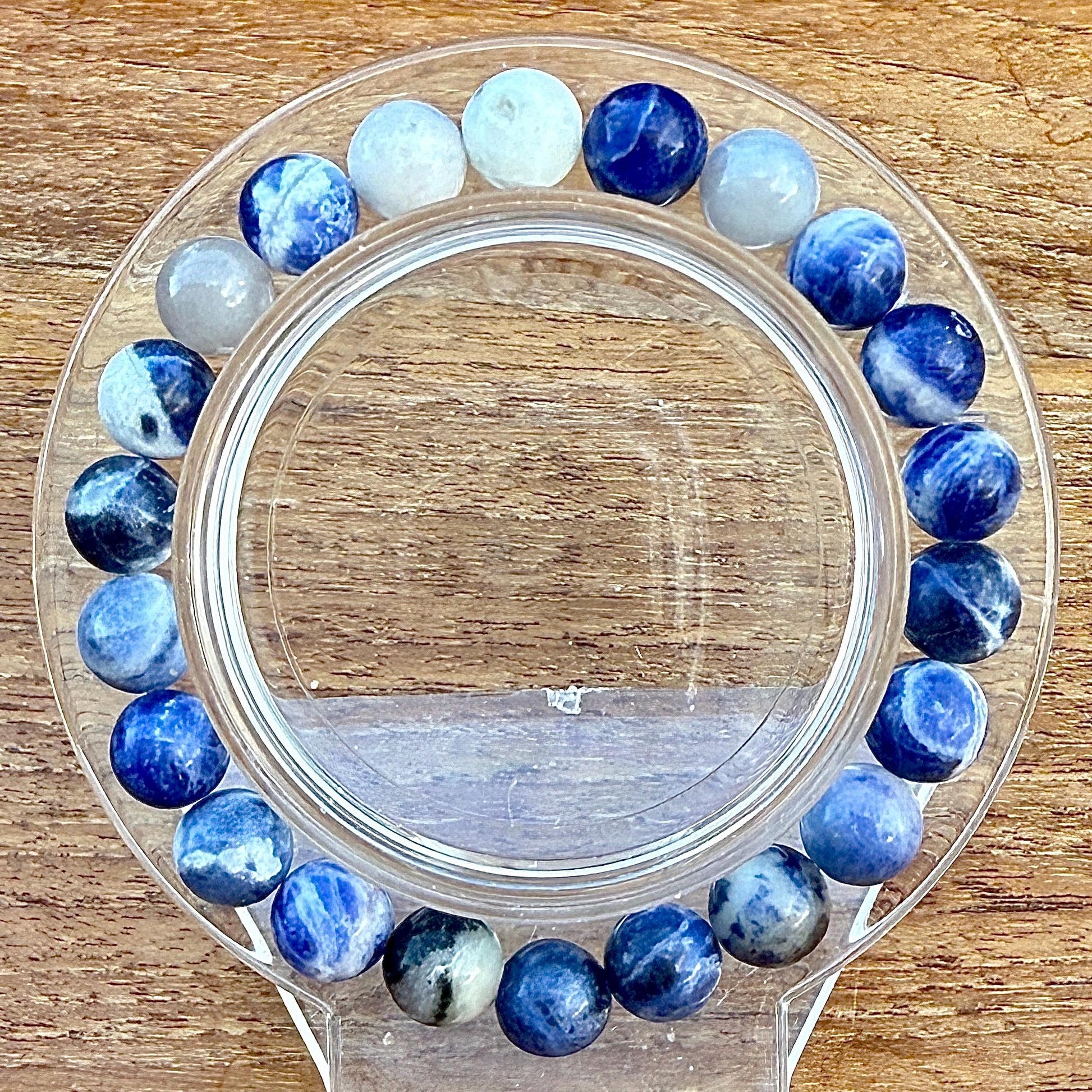 Bracelet en sodalite pierre semi précieuse