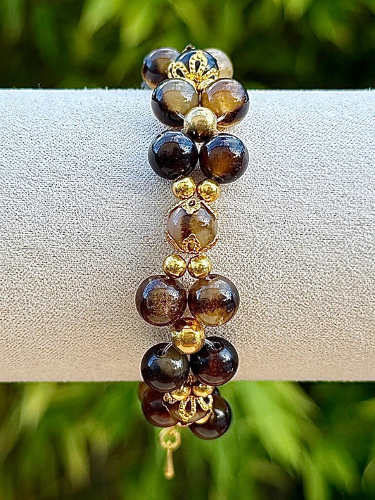 Bracelet agate pierre semi précieuse - Creation by L