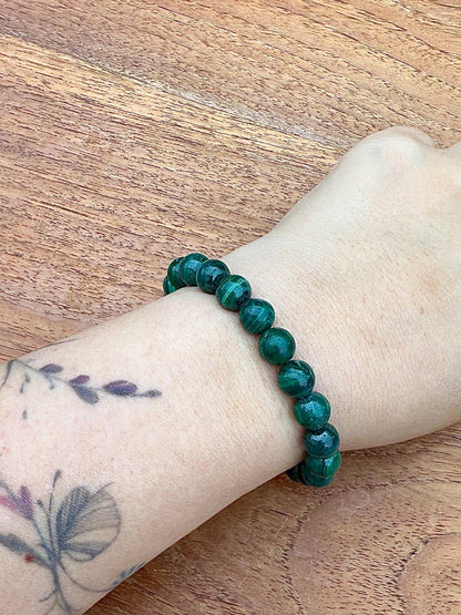 Bracelet en malachite pierre semi précieuse