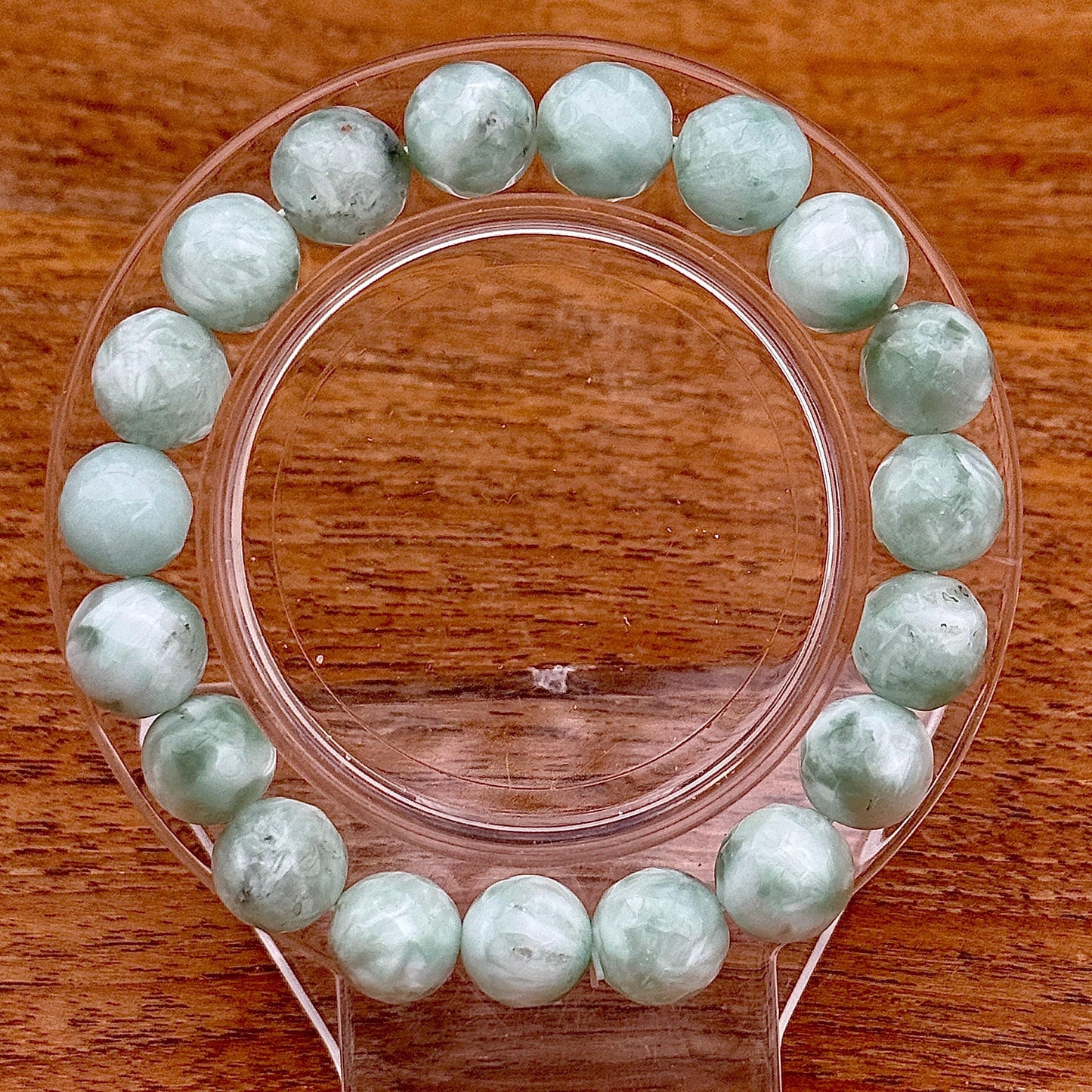 Bracelet en hemimorphite perles rondes facettées pierre naturelle semi précieuse