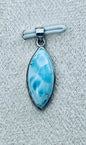 Pendentif en argent et Larimar pierre semi précieuse