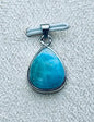 Pendentif en argent et Larimar pierre semi précieuse