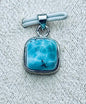 Pendentif en argent et Larimar pierre semi précieuse