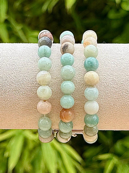 Bracelet en amazonite pierre semi précieuse