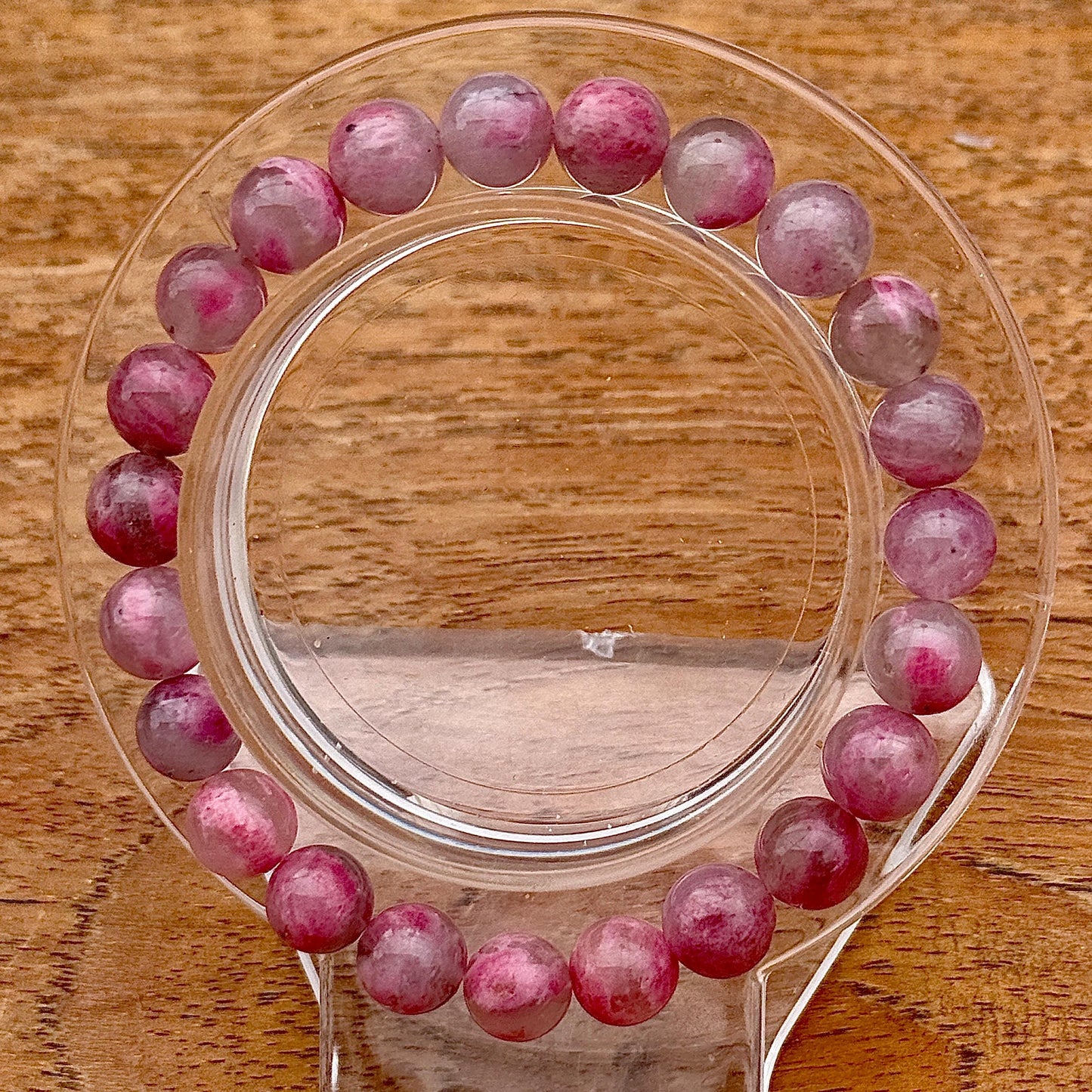 Bracelet en rhodonite fleur de cerisier pierre semi précieuse