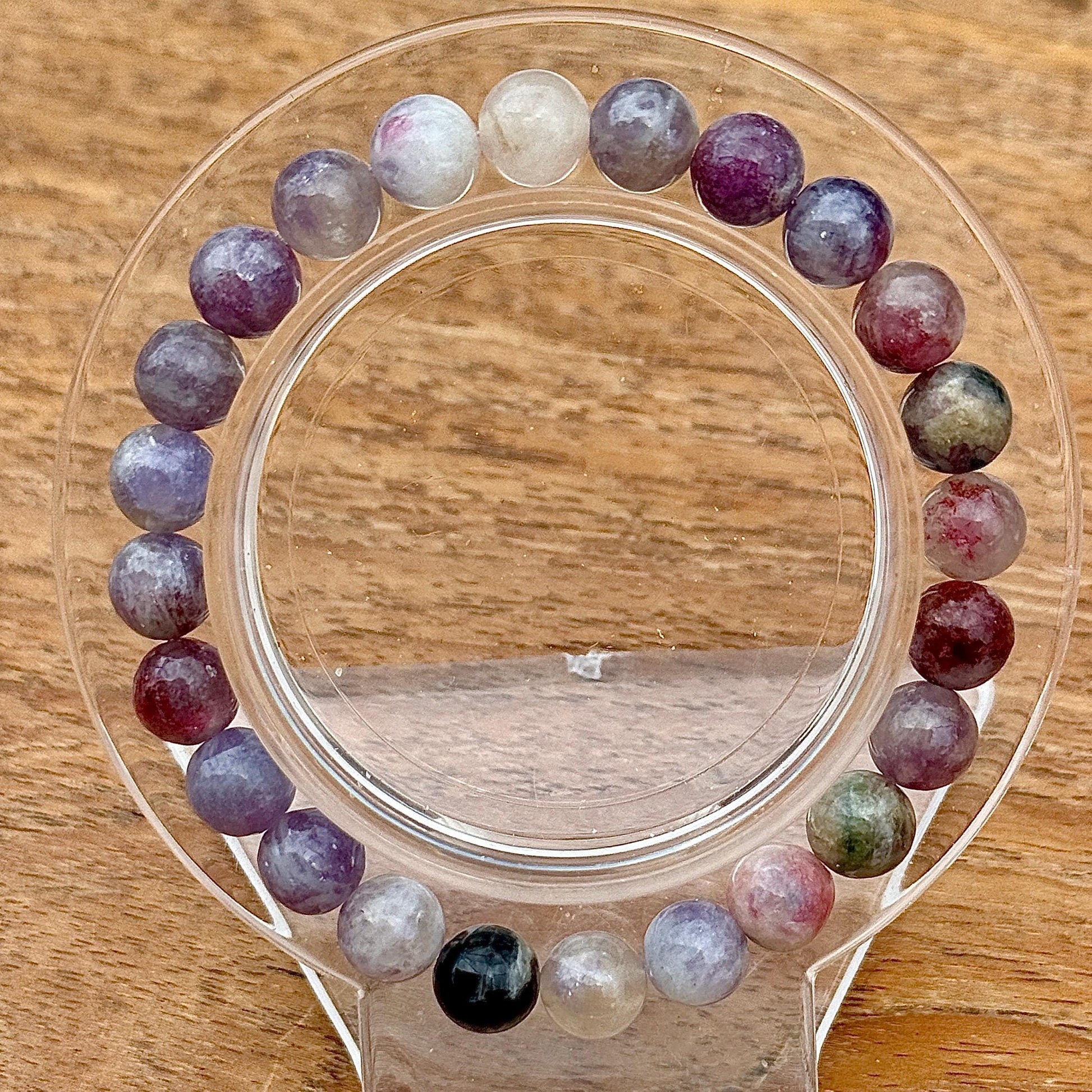 Bracelet en tourmaline fleur pierre naturelle semi précieuse