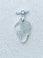 Pendentif feuille en lodolite - quartz jardin pierre naturelle semi précieuse