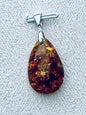 Pendentif en ambre pierre naturelle semi précieuse