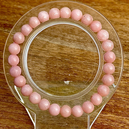 Bracelet en opale rose pierre naturelle semi précieuse