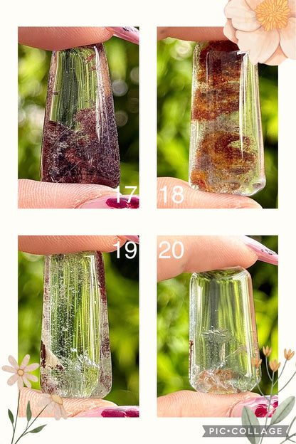 Cabochon quartz lodolite - quartz jardin pierre semi precieuse