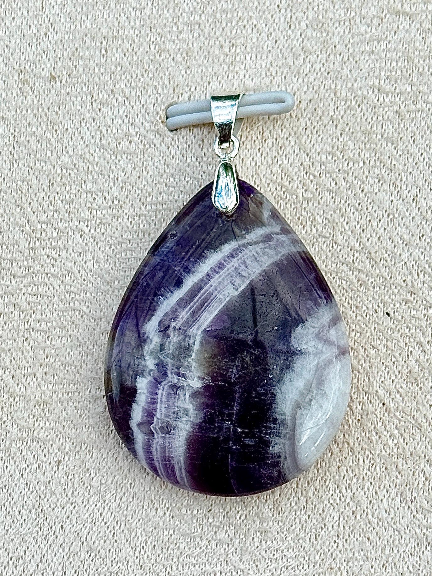 Pendentif amethyste pierre semi précieuse