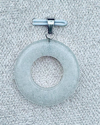 Collier pendentif cercle en pierre naturelle
