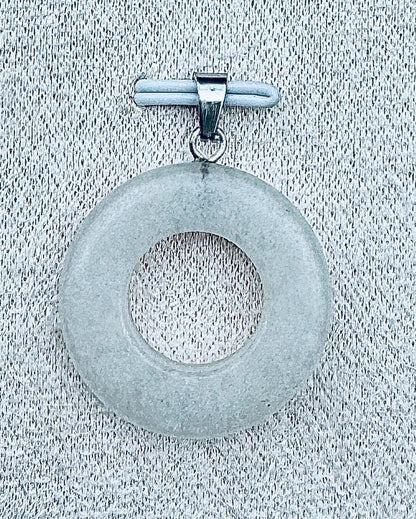 Collier pendentif cercle en pierre naturelle