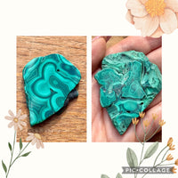 Spécimen de malachite pierre naturelle semi précieuse