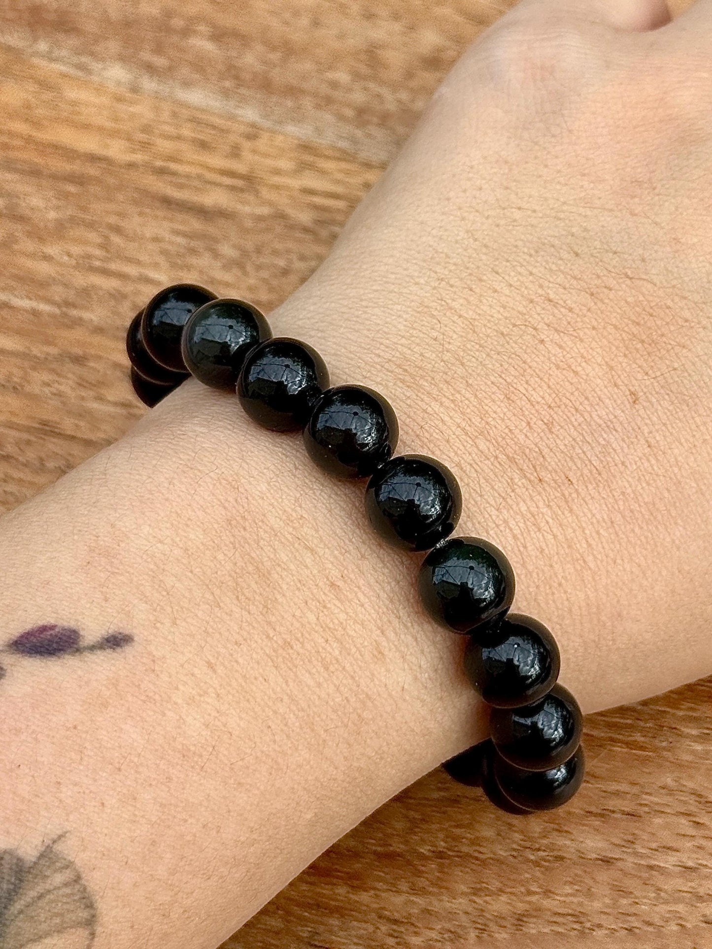 Bracelet en obsidienne multicolore pierre naturelle semi précieuse