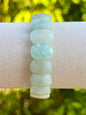 Bracelet jonc souple en calcite caraïbe facetté pierre semi précieuse