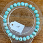 Bracelet perles rondes en Larimar pierre semi précieuse