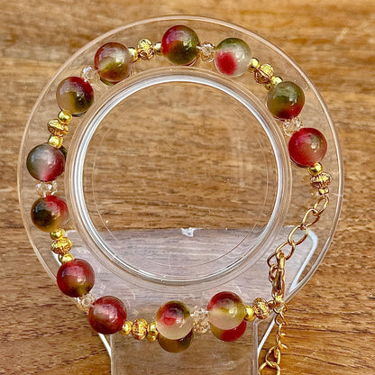 Bracelet croisé agate pierre semi précieuse - Creation by L