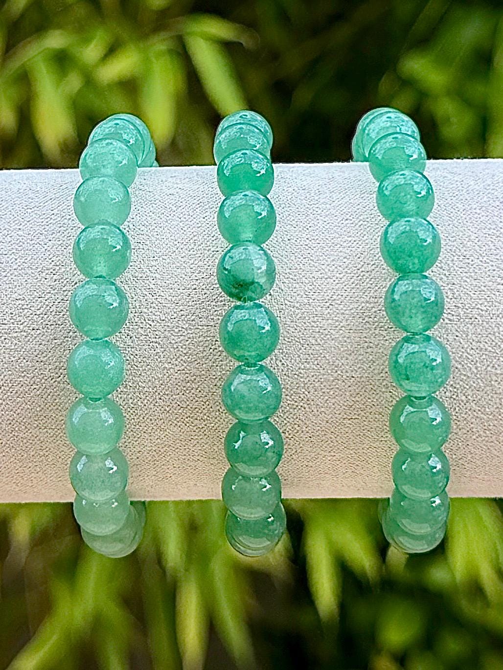 Bracelet en aventurine verte pierre semi précieuse