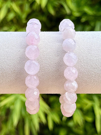 Bracelet quartz rose pierre semi précieuse