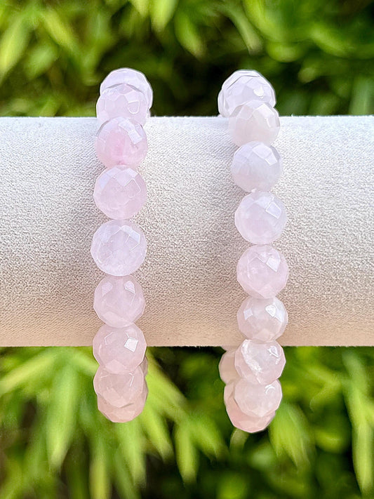 Bracelet quartz rose pierre semi précieuse