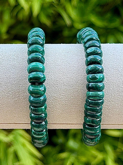 Bracelet en malachite pierre semi précieuse