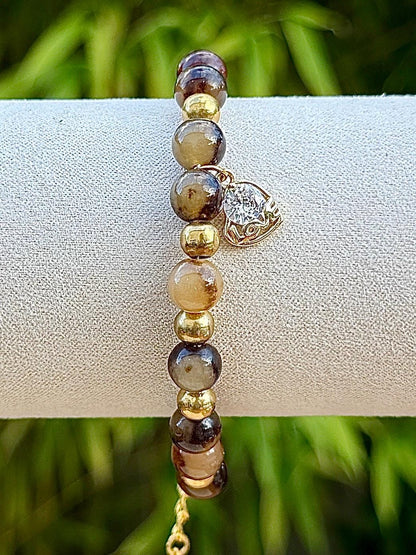 Bracelet agate pierre semi précieuse - Creation by L