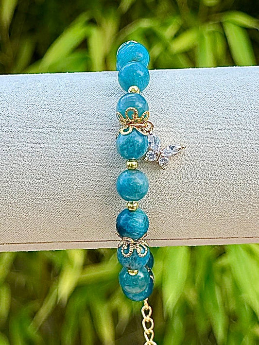 Bracelet apatite pierre semi précieuse - Creation by L