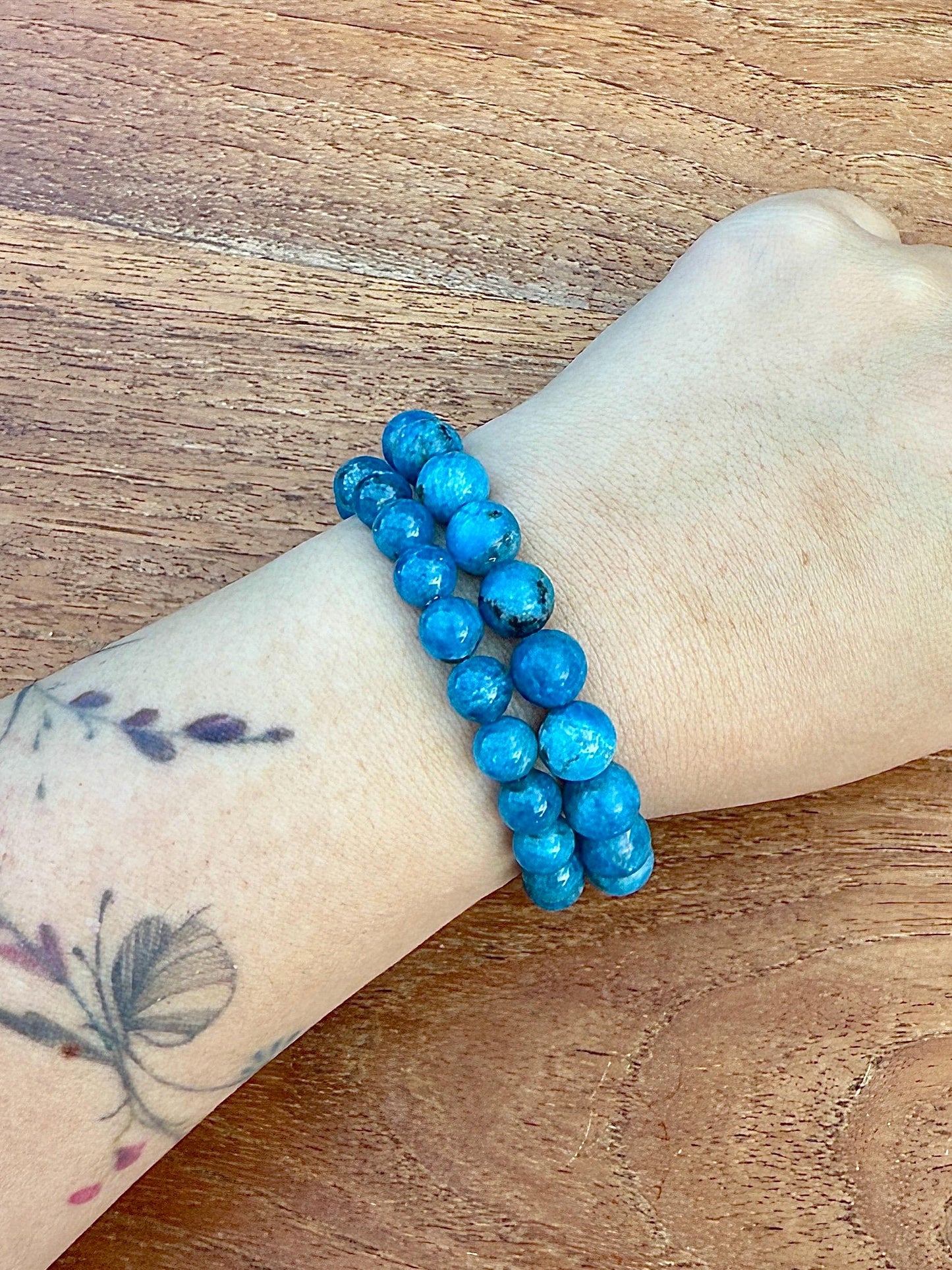 Bracelet en apatite pierre semi précieuse