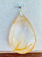 Pendentif en quartz hematoide - golden healer pierre naturelle semi précieuse