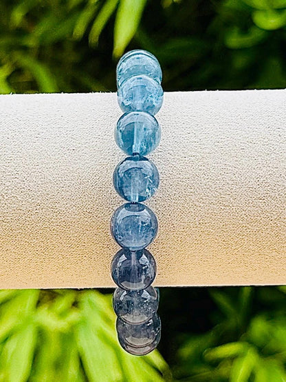 Bracelet en fluorite bleue pierre semi précieuse