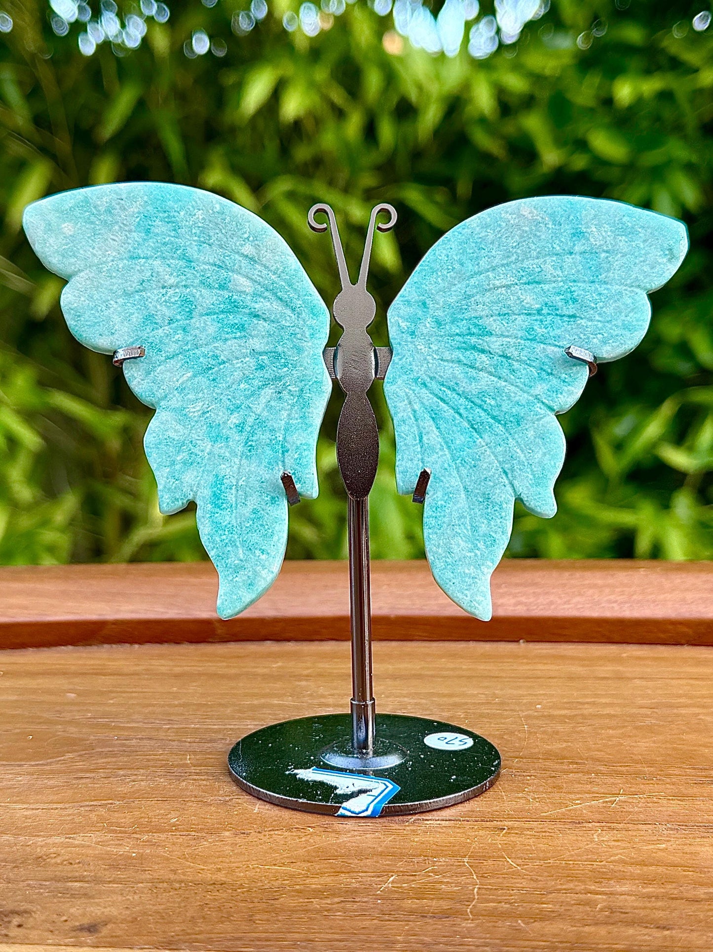 Ailes papillon en amazonite pierre naturelle semi précieuse