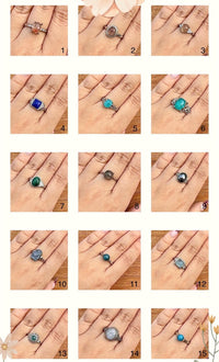 Bague en argent 925 et pierre semi précieuse