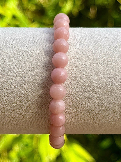 Bracelet en opale rose pierre naturelle semi précieuse