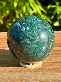Sphere en jaspe bleu pierre naturelle semi précieuse