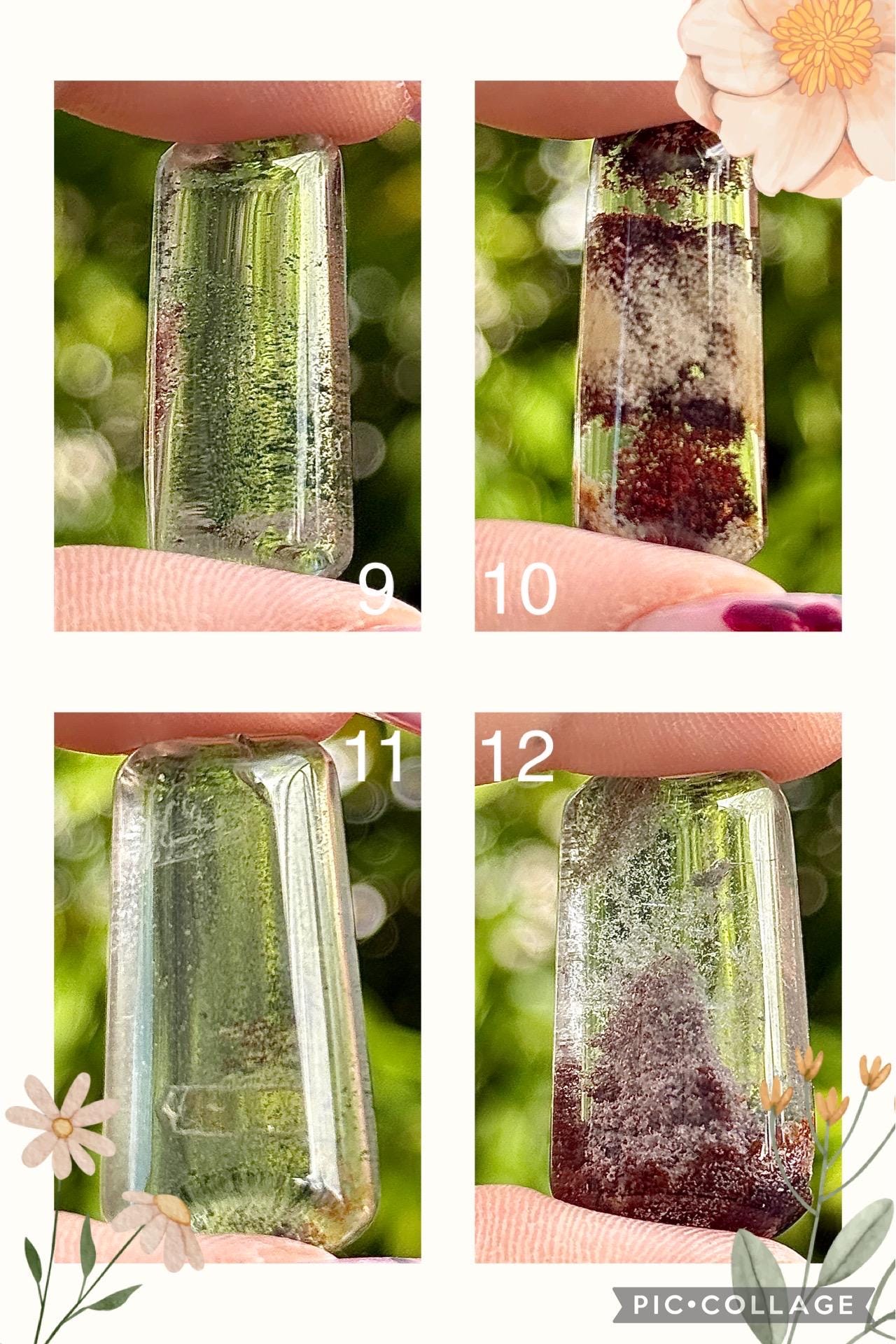 Cabochon quartz lodolite - quartz jardin pierre semi precieuse
