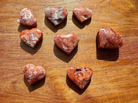 Coeur en agate/calcédoine rose pierre naturelle semi précieuse