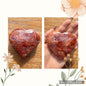 Coeur en agate/calcédoine rose pierre naturelle semi précieuse