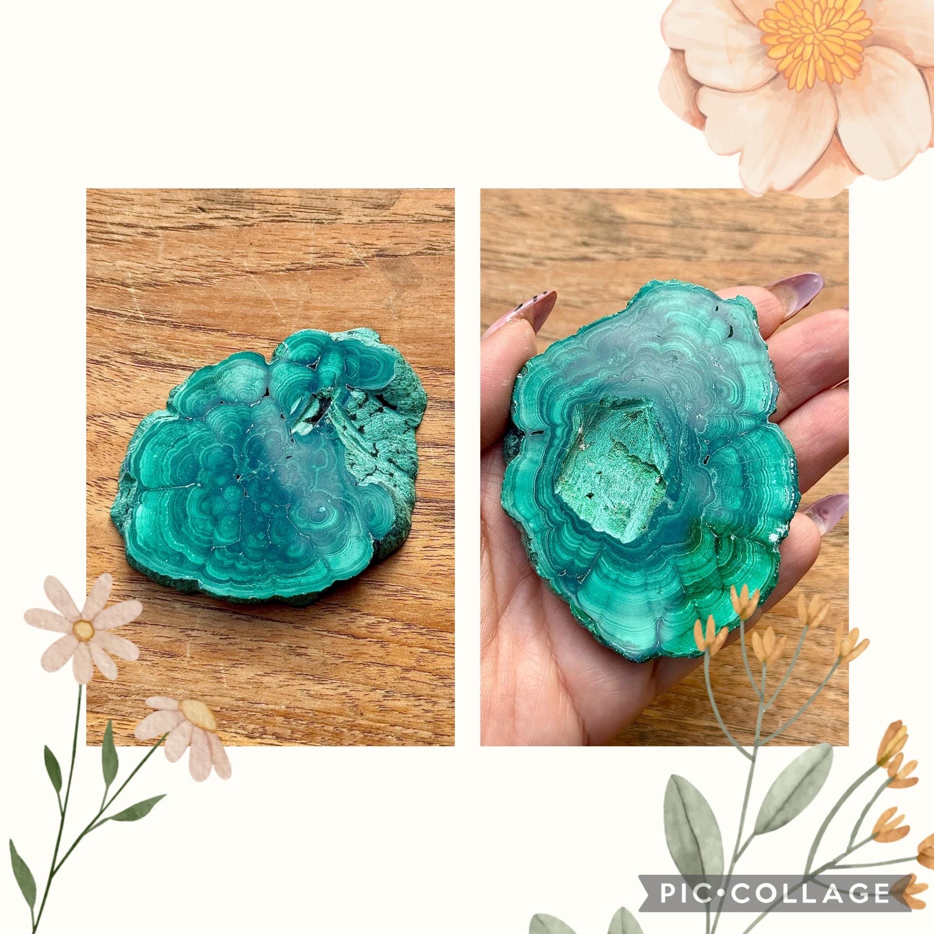 Spécimen de malachite pierre naturelle semi précieuse