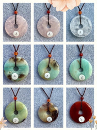 Pendentif donut en pierre naturelle