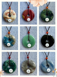 Pendentif donut en pierre naturelle