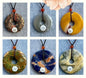 Pendentif donut en pierre naturelle