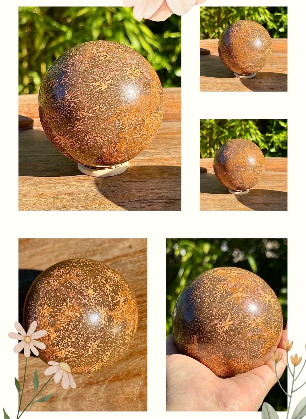 Sphere en jaspe étoile/fossil pierre naturelle semi précieuse