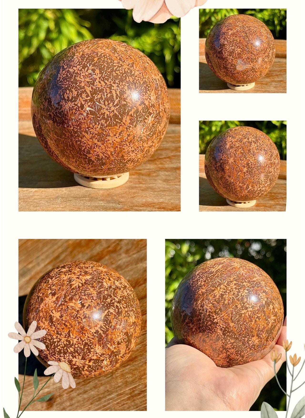 Sphere en jaspe étoile/fossil pierre naturelle semi précieuse