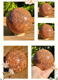 Sphere en jaspe étoile/fossil pierre naturelle semi précieuse