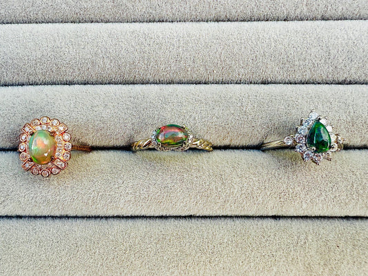 Bague en argent 925 et opale pierre semi précieuse