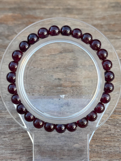 Bracelet en grenat pierre naturelle semi précieuse