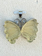Pendentif papillon en fluorite pierre naturelle semi précieuse